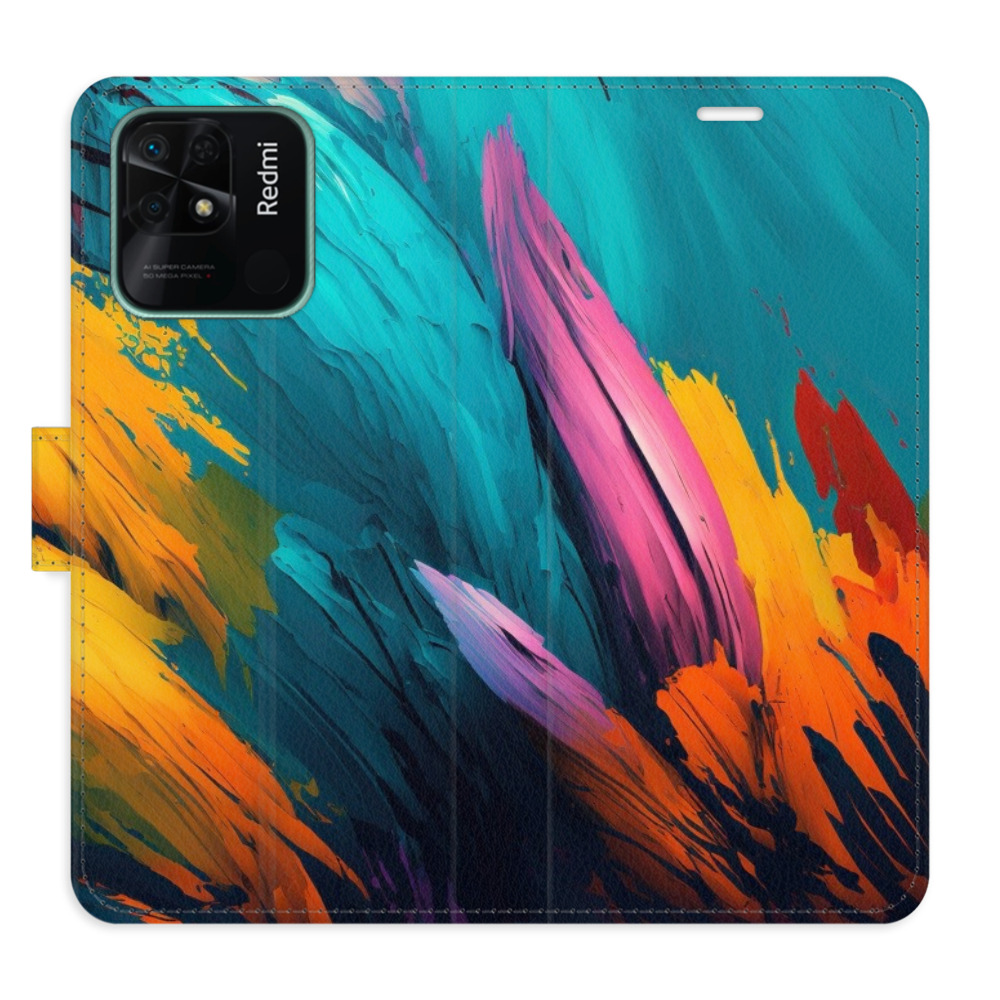 Flipové puzdro iSaprio - Orange Paint 02 - Xiaomi Redmi 10C