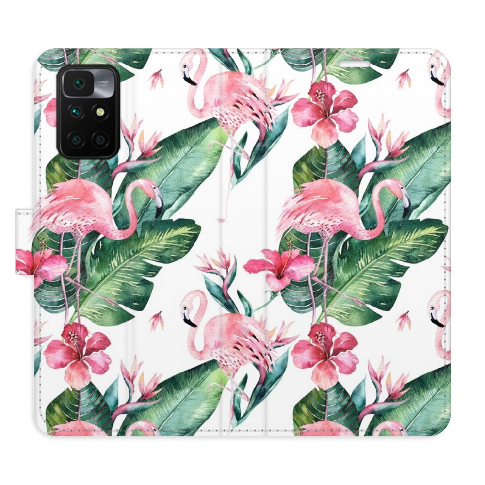 Flipové puzdro iSaprio - Flamingos Pattern - Xiaomi Redmi 10
