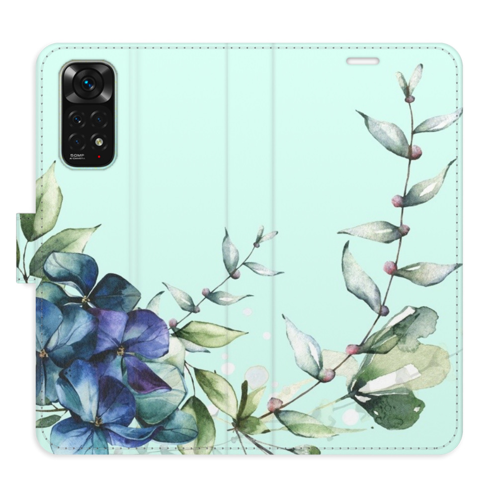 Flipové puzdro iSaprio - Blue Flowers - Xiaomi Redmi Note 11 / Note 11S
