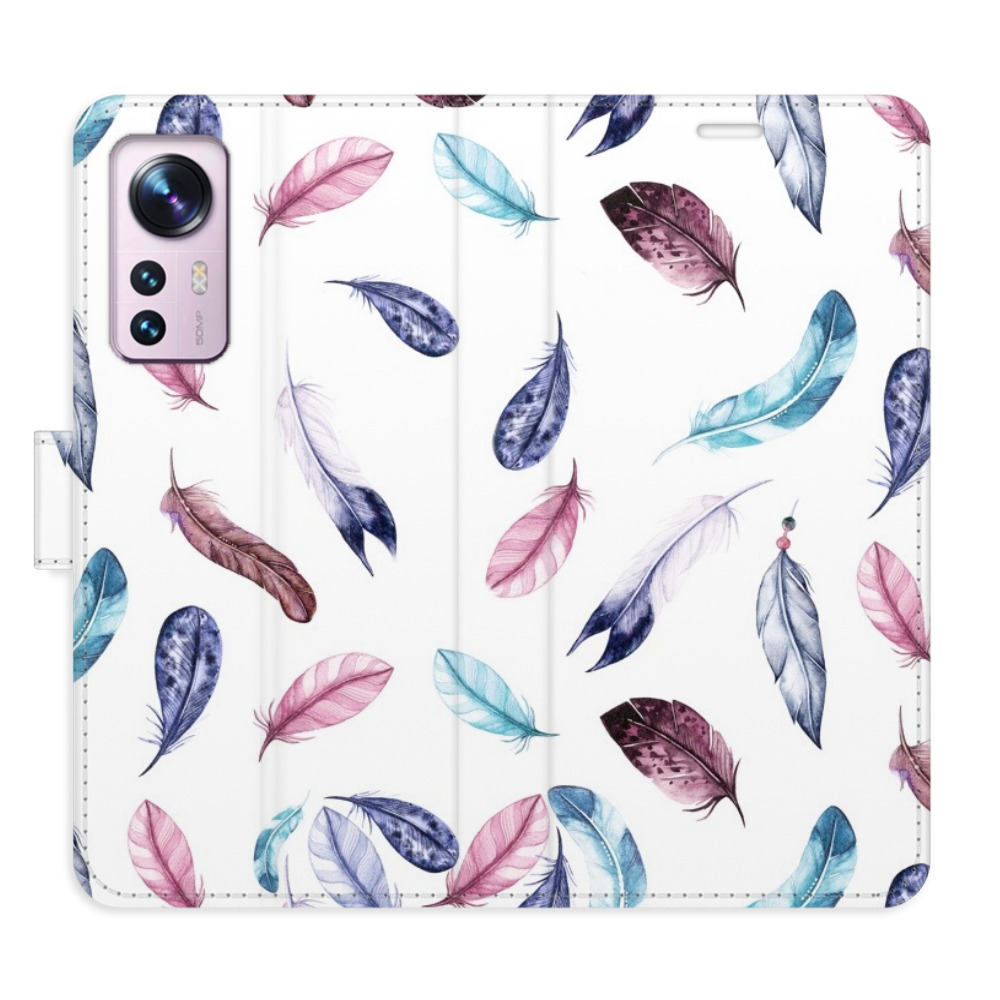 Flipové puzdro iSaprio - Colorful Feathers - Xiaomi 12 / 12X