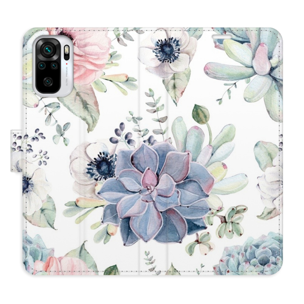 Flipové puzdro iSaprio - Succulents - Xiaomi Redmi Note 10 / Note 10S