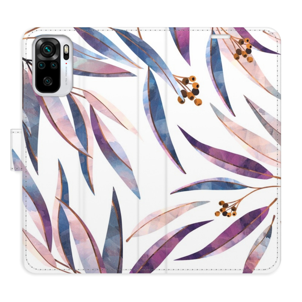 Flipové puzdro iSaprio - Ornamental Leaves - Xiaomi Redmi Note 10 / Note 10S