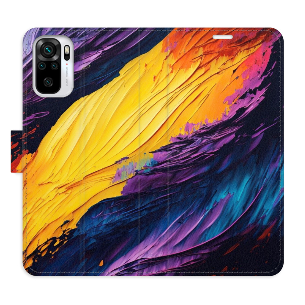 Flipové puzdro iSaprio - Fire Paint - Xiaomi Redmi Note 10 / Note 10S