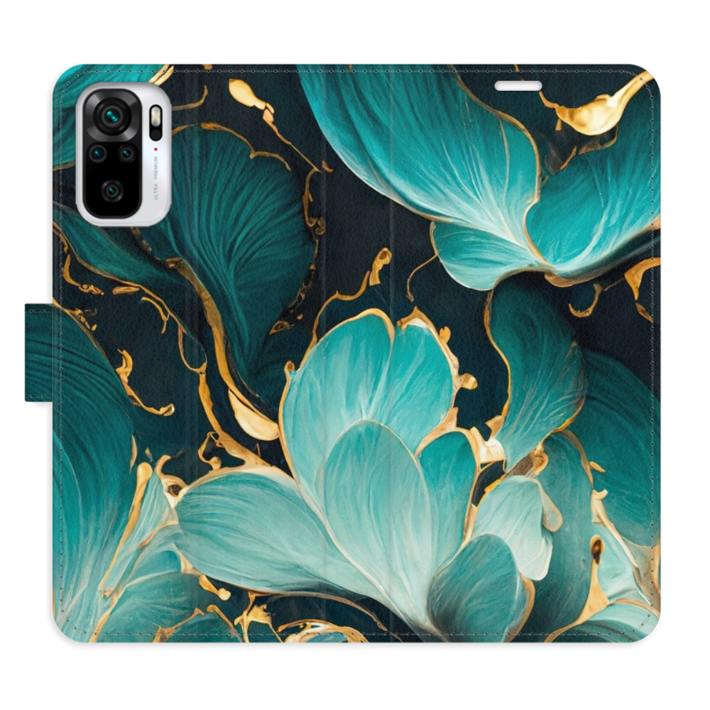 Flipové puzdro iSaprio - Blue Flowers 02 - Xiaomi Redmi Note 10 / Note 10S