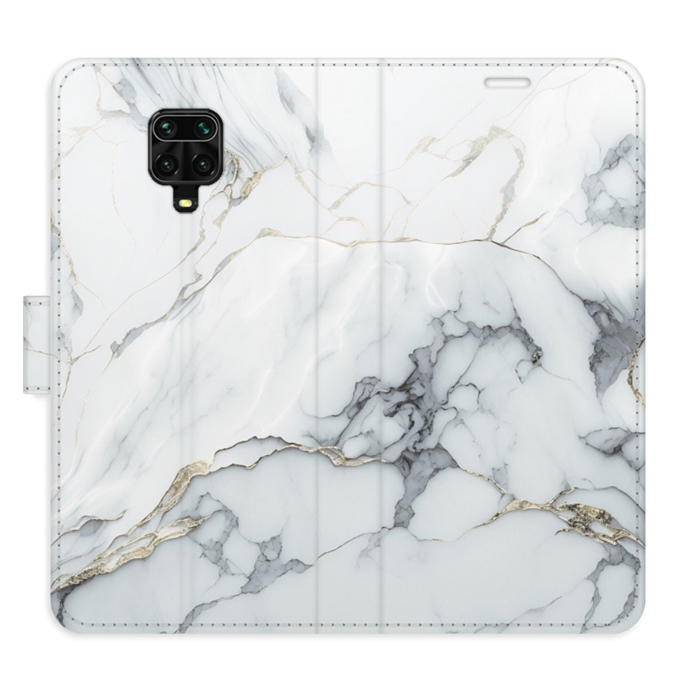 Flipové puzdro iSaprio - SilverMarble 15 - Xiaomi Redmi Note 9 Pro / Note 9S