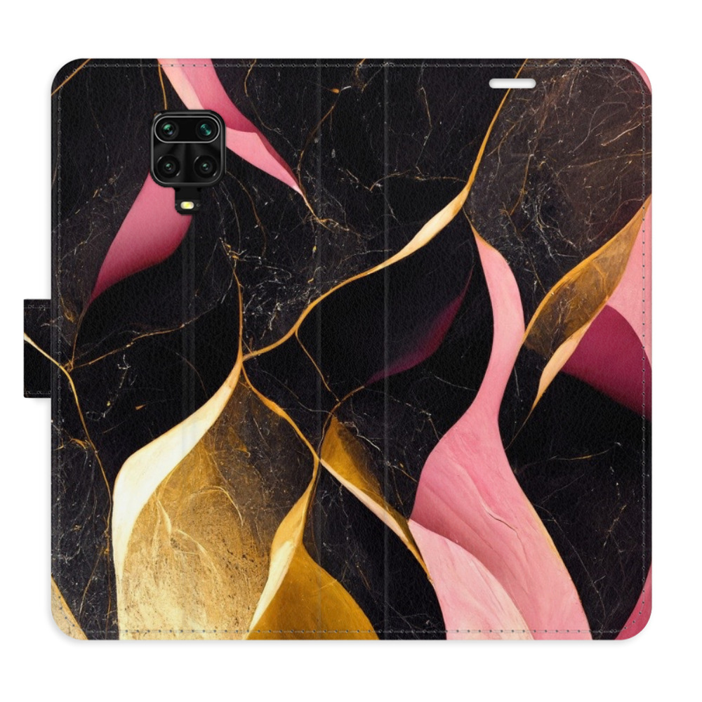 Flipové puzdro iSaprio - Gold Pink Marble 02 - Xiaomi Redmi Note 9 Pro / Note 9S