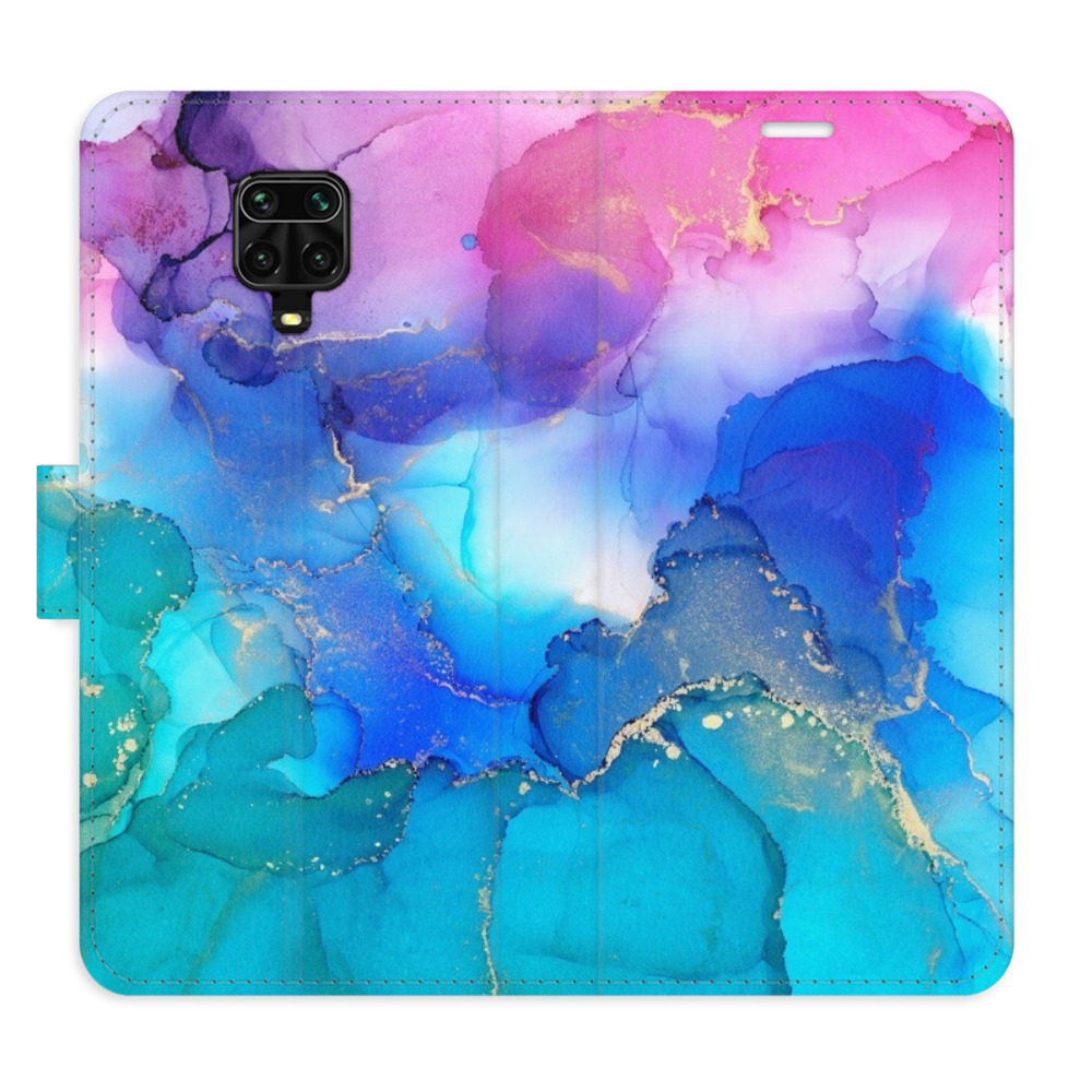 Flipové puzdro iSaprio - BluePink Paint - Xiaomi Redmi Note 9 Pro / Note 9S