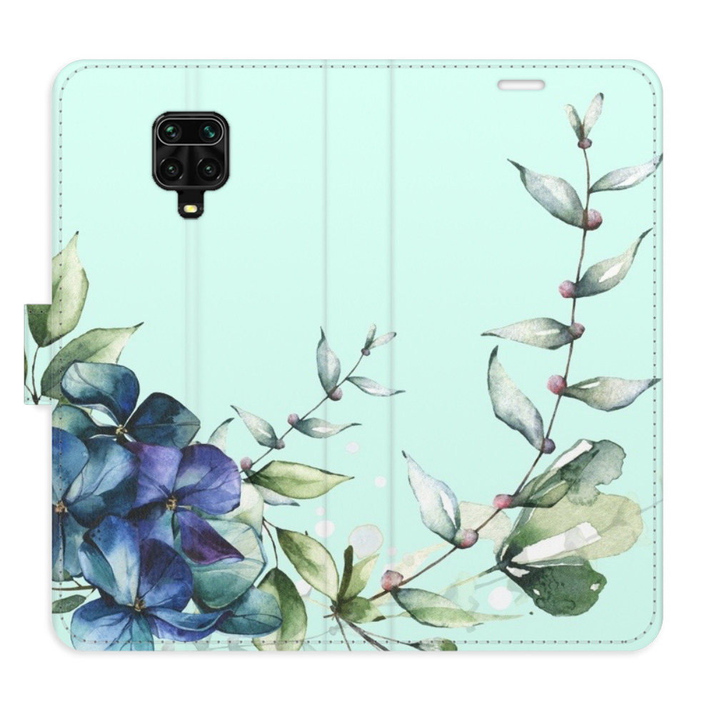 Flipové puzdro iSaprio - Blue Flowers - Xiaomi Redmi Note 9 Pro / Note 9S