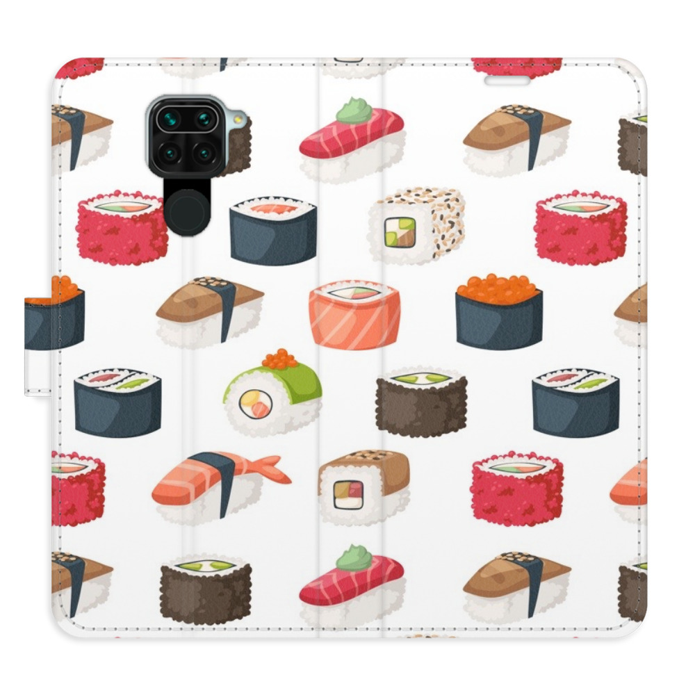 Flipové puzdro iSaprio - Sushi Pattern 02 - Xiaomi Redmi Note 9
