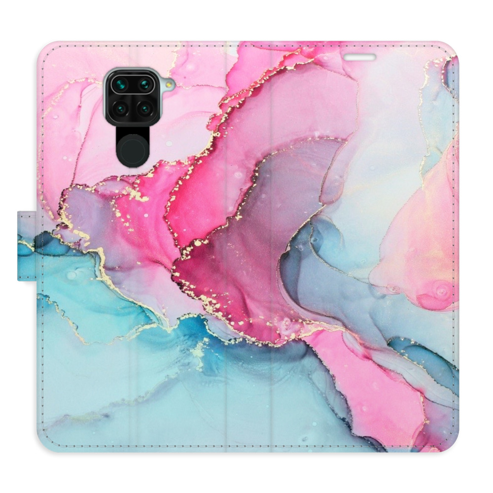 Flipové puzdro iSaprio - PinkBlue Marble - Xiaomi Redmi Note 9
