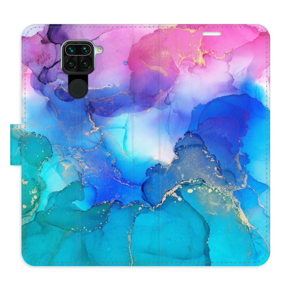Flipové puzdro iSaprio - BluePink Paint - Xiaomi Redmi Note 9