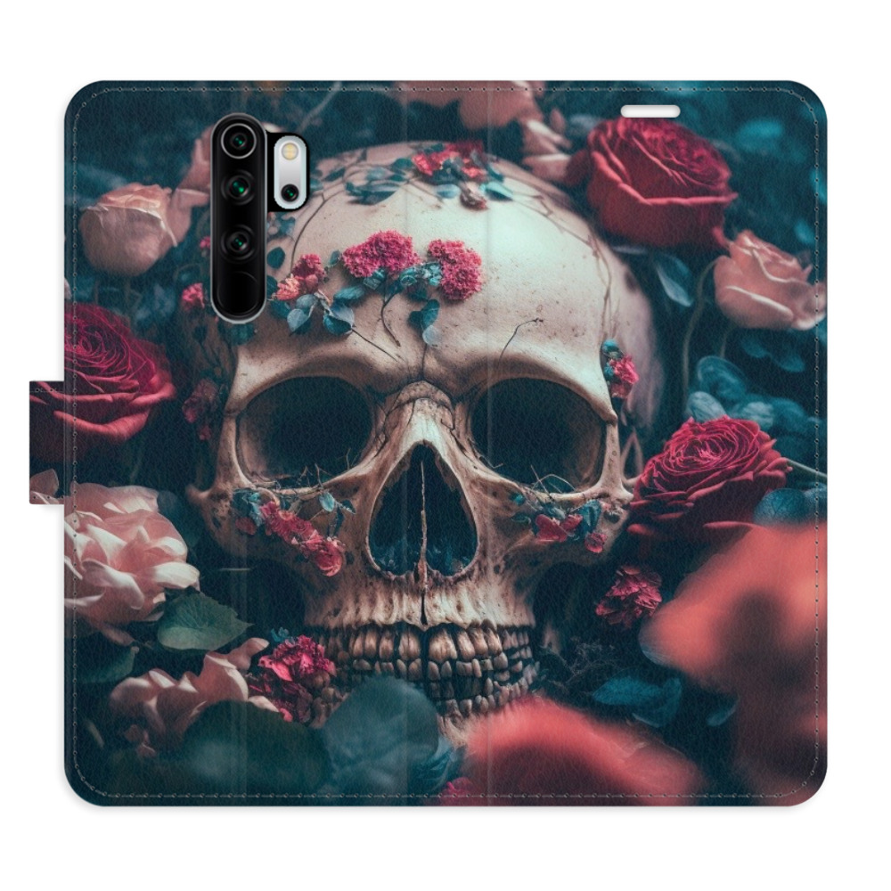 Flipové puzdro iSaprio - Skull in Roses 02 - Xiaomi Redmi Note 8 Pro