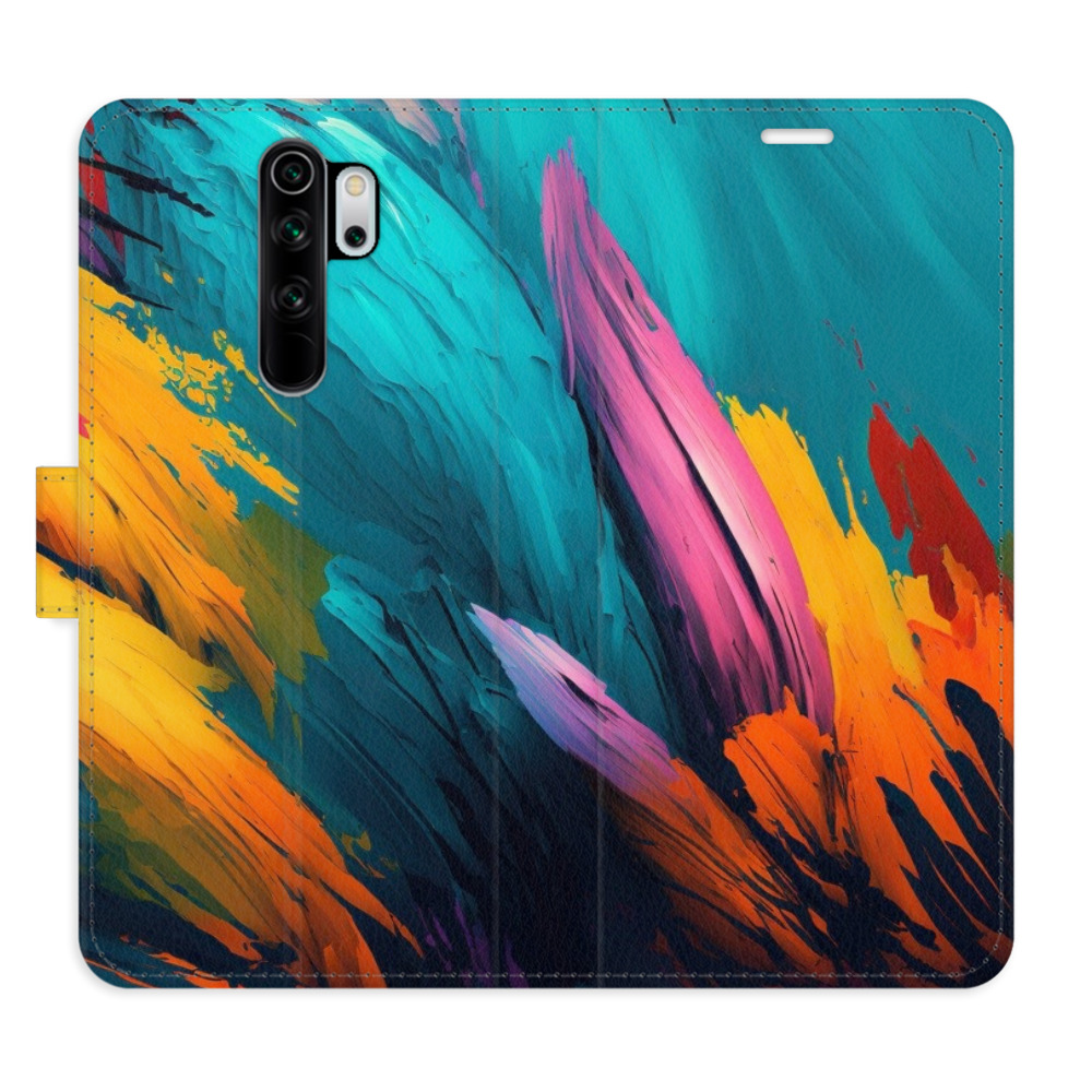 Flipové puzdro iSaprio - Orange Paint 02 - Xiaomi Redmi Note 8 Pro
