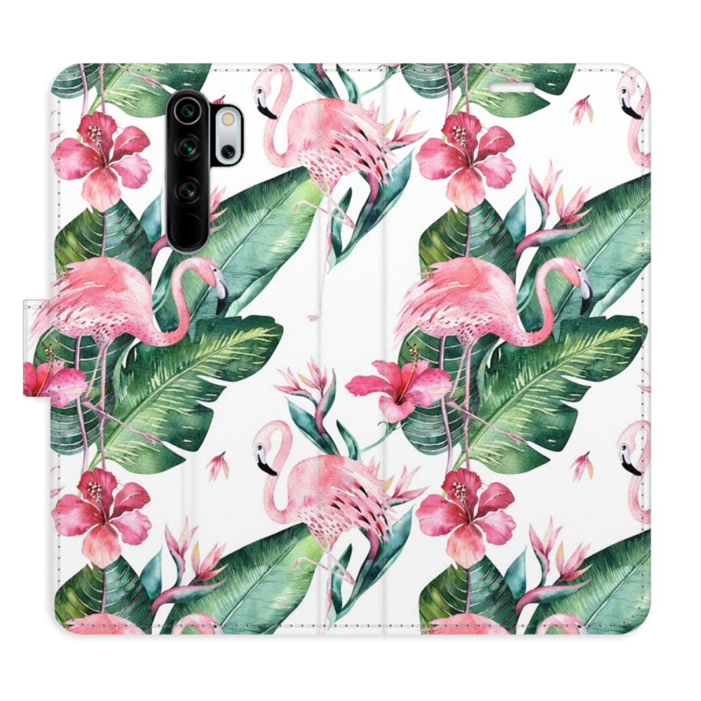 Flipové puzdro iSaprio - Flamingos Pattern - Xiaomi Redmi Note 8 Pro