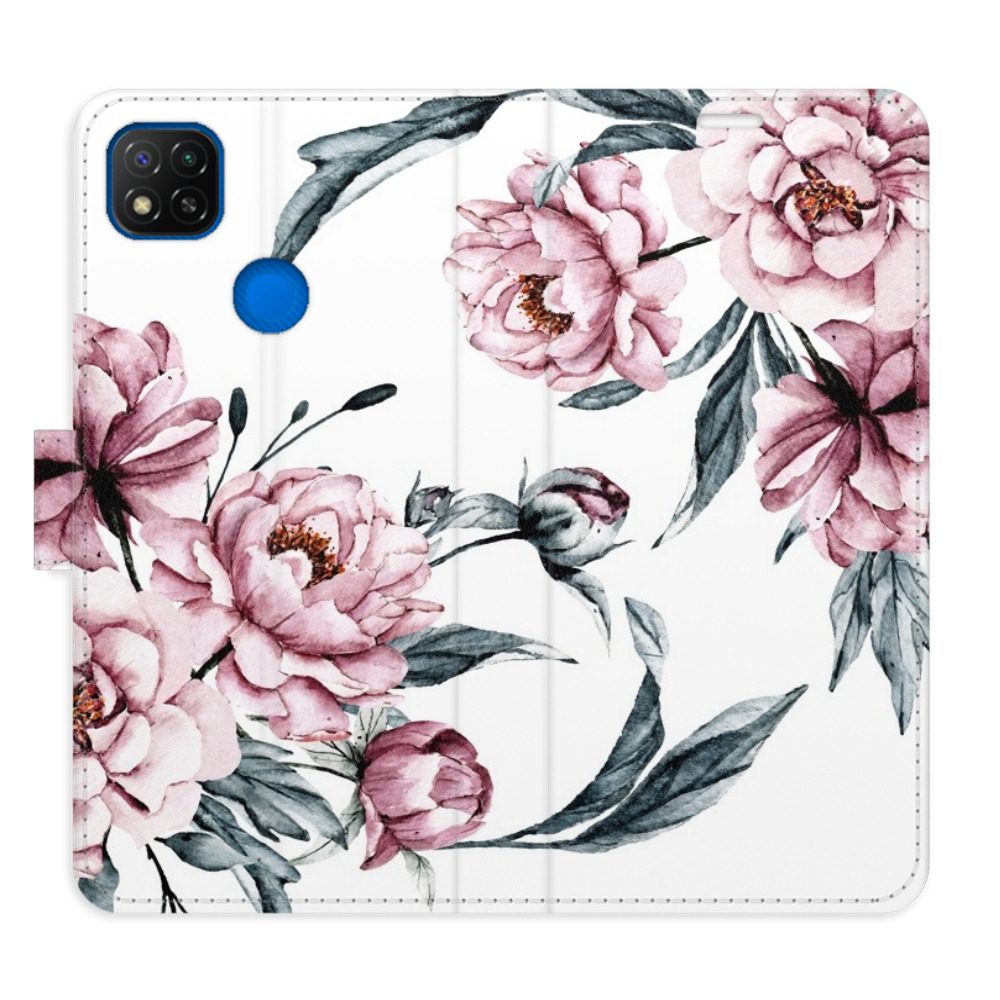 Flipové puzdro iSaprio - Pink Flowers - Xiaomi Redmi 9C