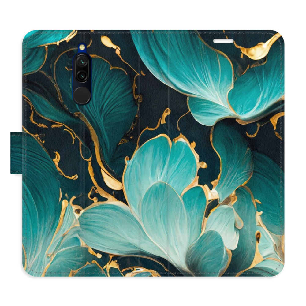 Flipové puzdro iSaprio - Blue Flowers 02 - Xiaomi Redmi 8