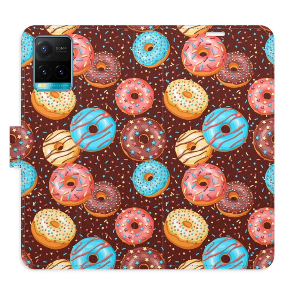 Flipové puzdro iSaprio - Donuts Pattern - Vivo Y21 / Y21s / Y33s