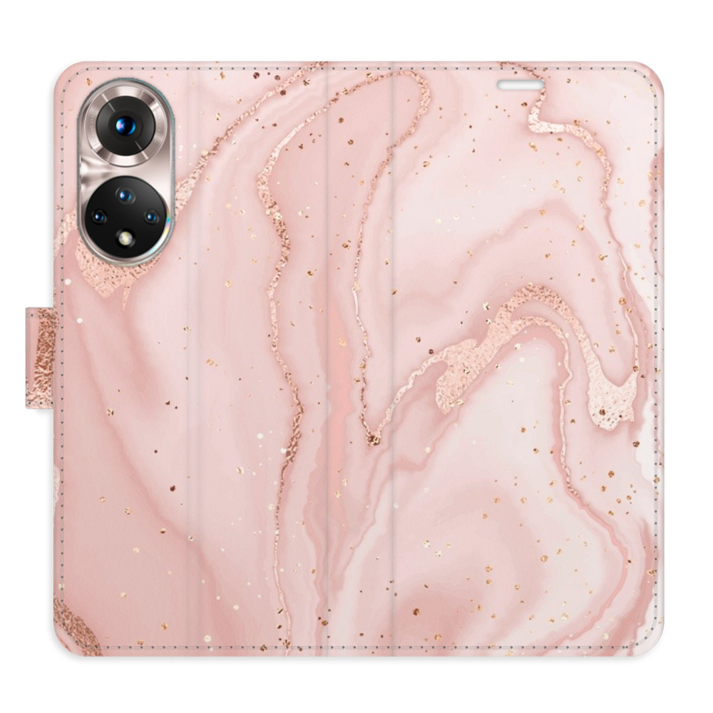 Flipové puzdro iSaprio - RoseGold Marble - Honor 50 / Nova 9