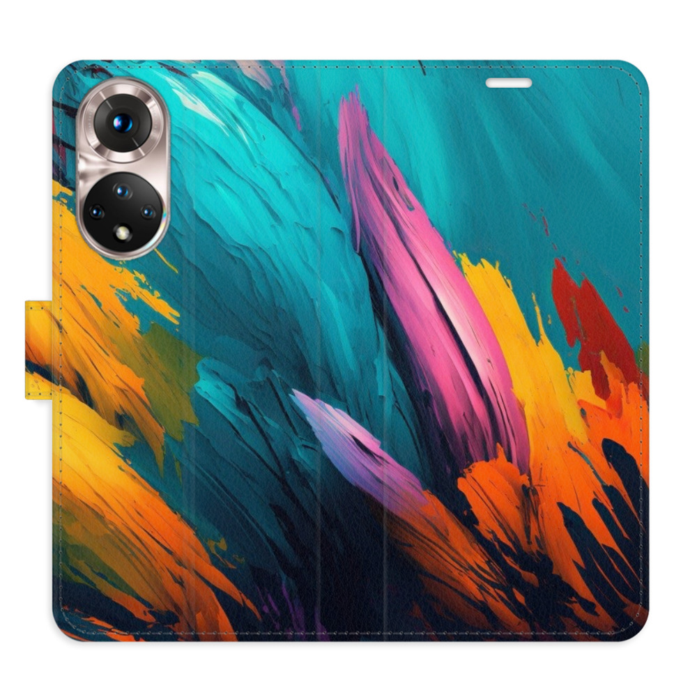 Flipové puzdro iSaprio - Orange Paint 02 - Honor 50 / Nova 9