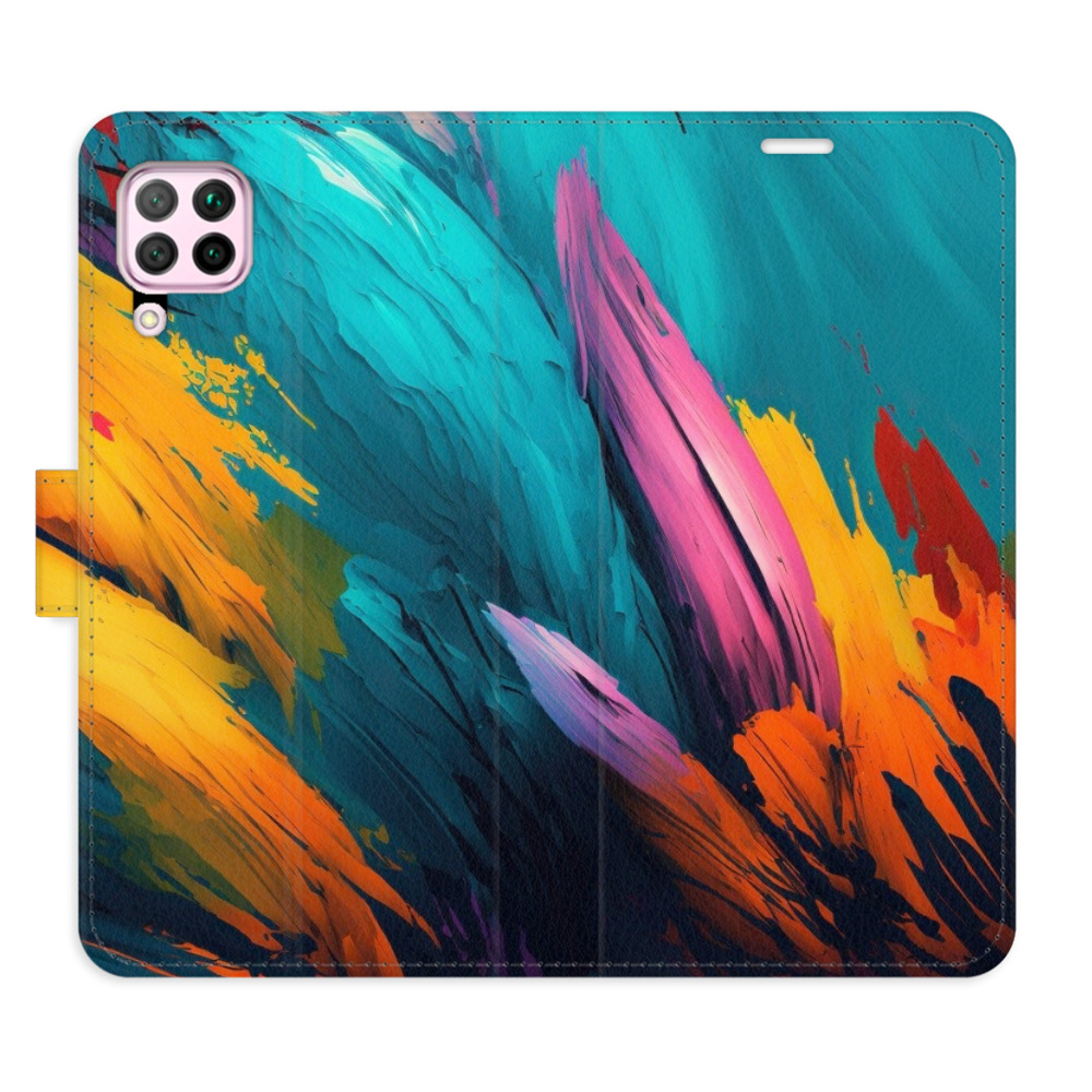 Flipové puzdro iSaprio - Orange Paint 02 - Huawei P40 Lite