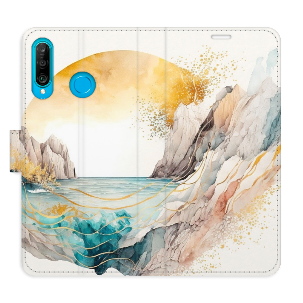 Flipové puzdro iSaprio - Winter in the Mountains - Huawei P30 Lite