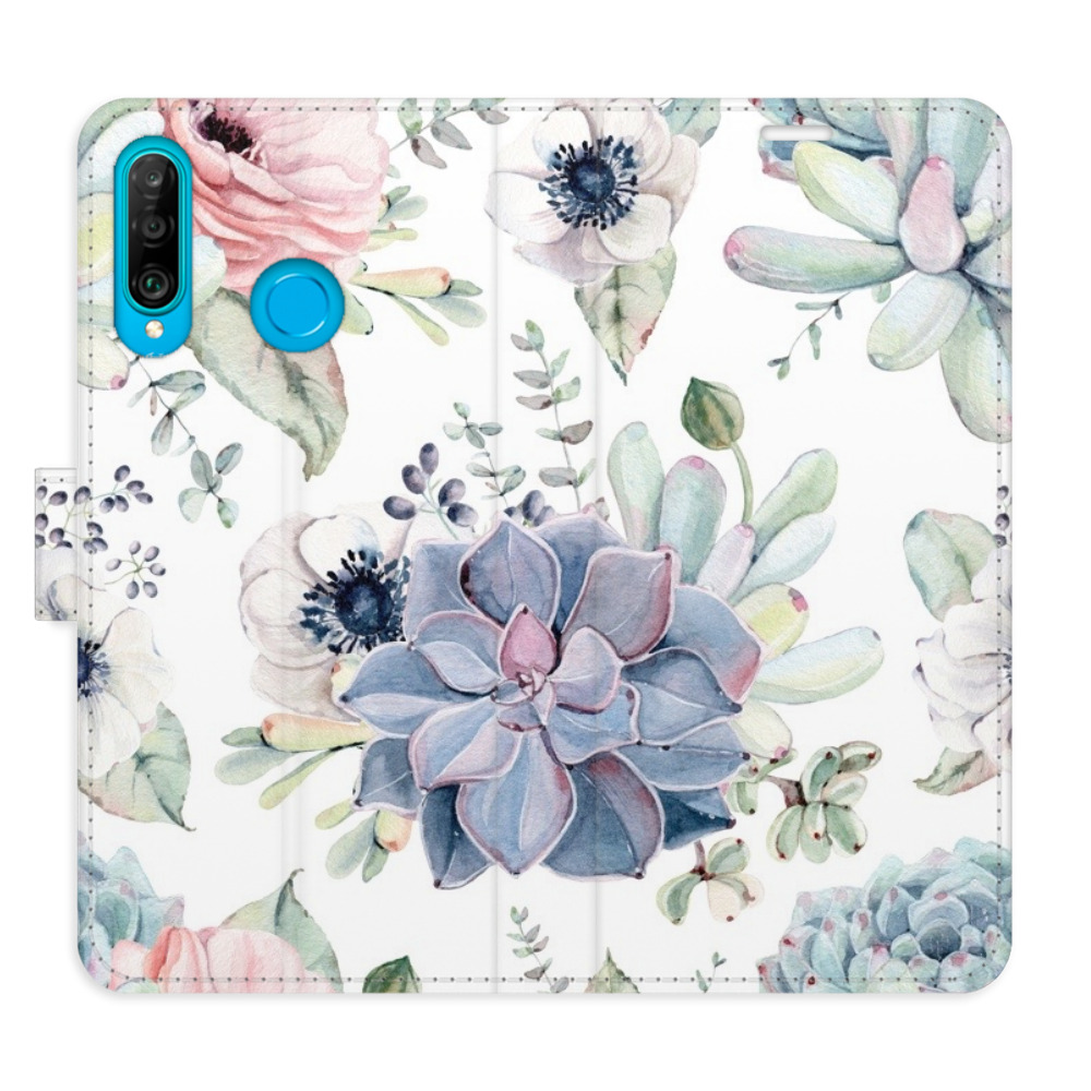 Flipové puzdro iSaprio - Succulents - Huawei P30 Lite