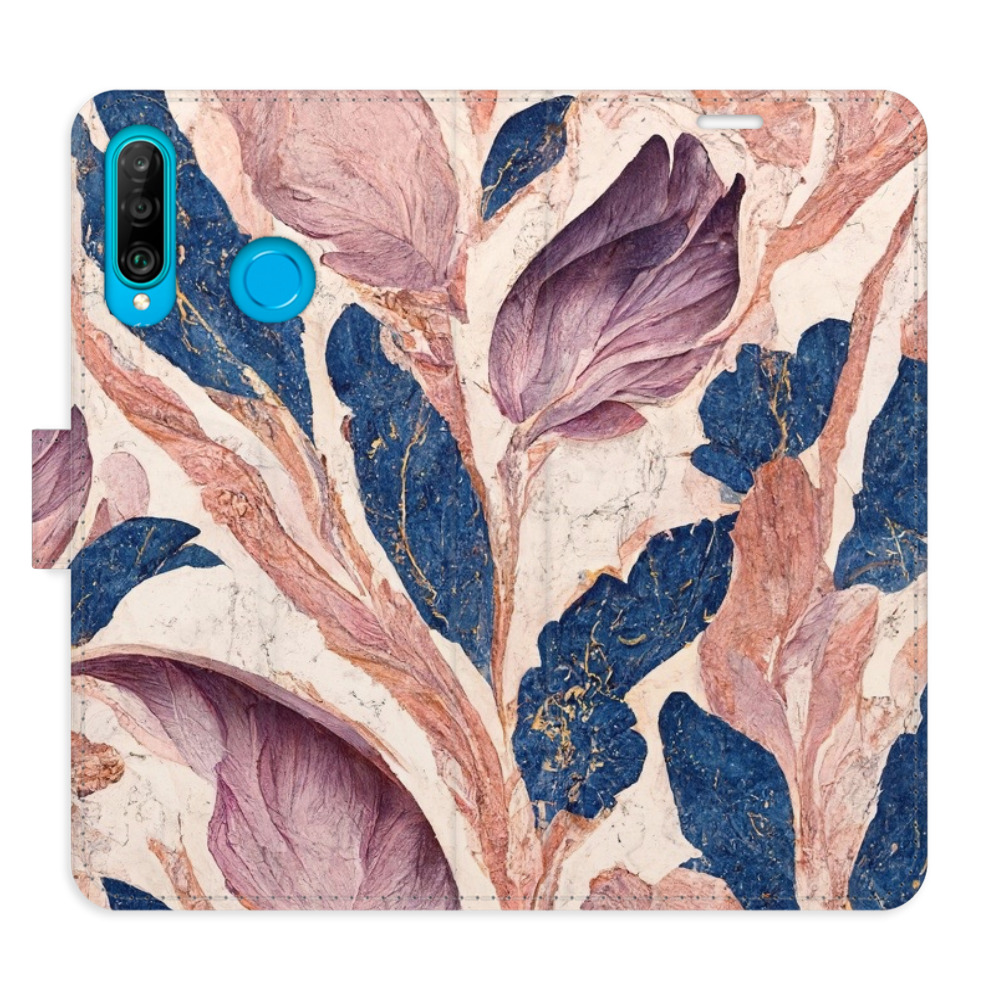 Flipové puzdro iSaprio - Old Leaves 02 - Huawei P30 Lite