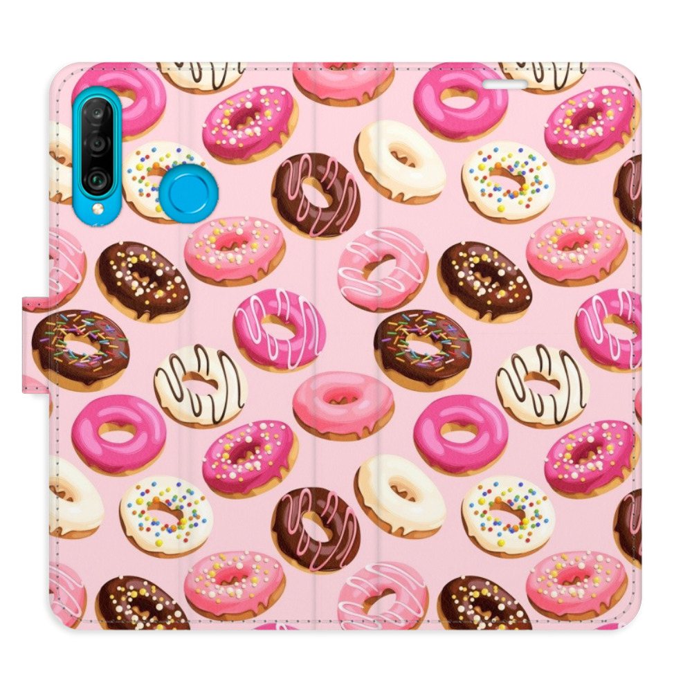 Flipové puzdro iSaprio - Donuts Pattern 03 - Huawei P30 Lite
