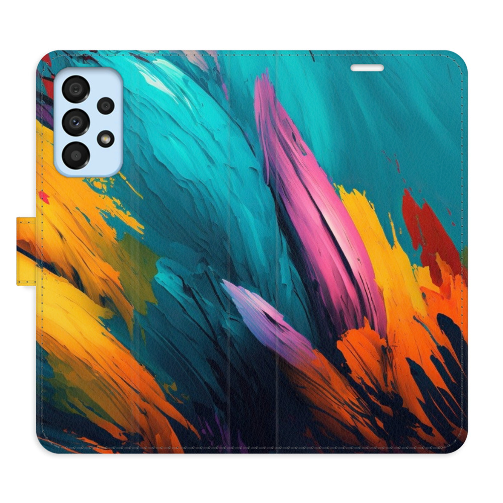 Flipové puzdro iSaprio - Orange Paint 02 - Samsung Galaxy A33 5G