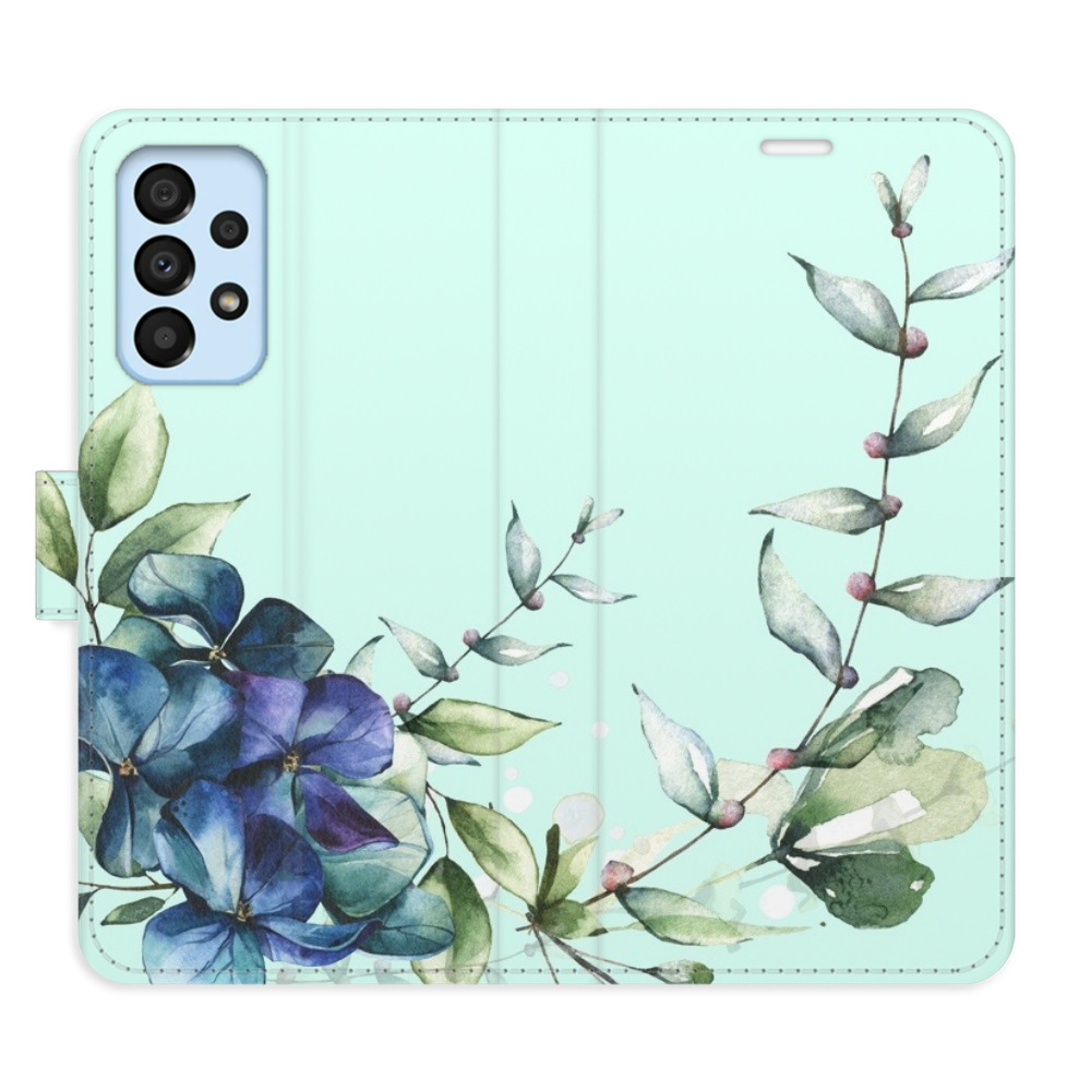 Flipové puzdro iSaprio - Blue Flowers - Samsung Galaxy A33 5G