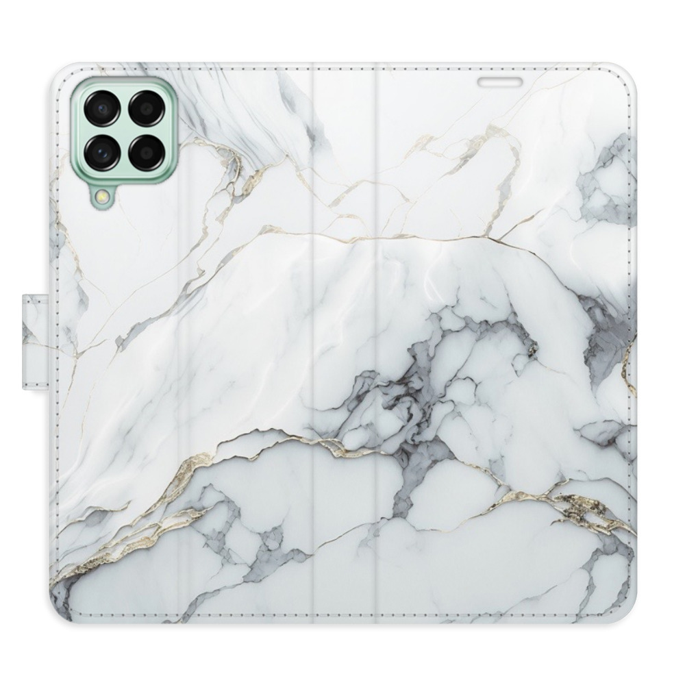 Flipové puzdro iSaprio - SilverMarble 15 - Samsung Galaxy M53 5G