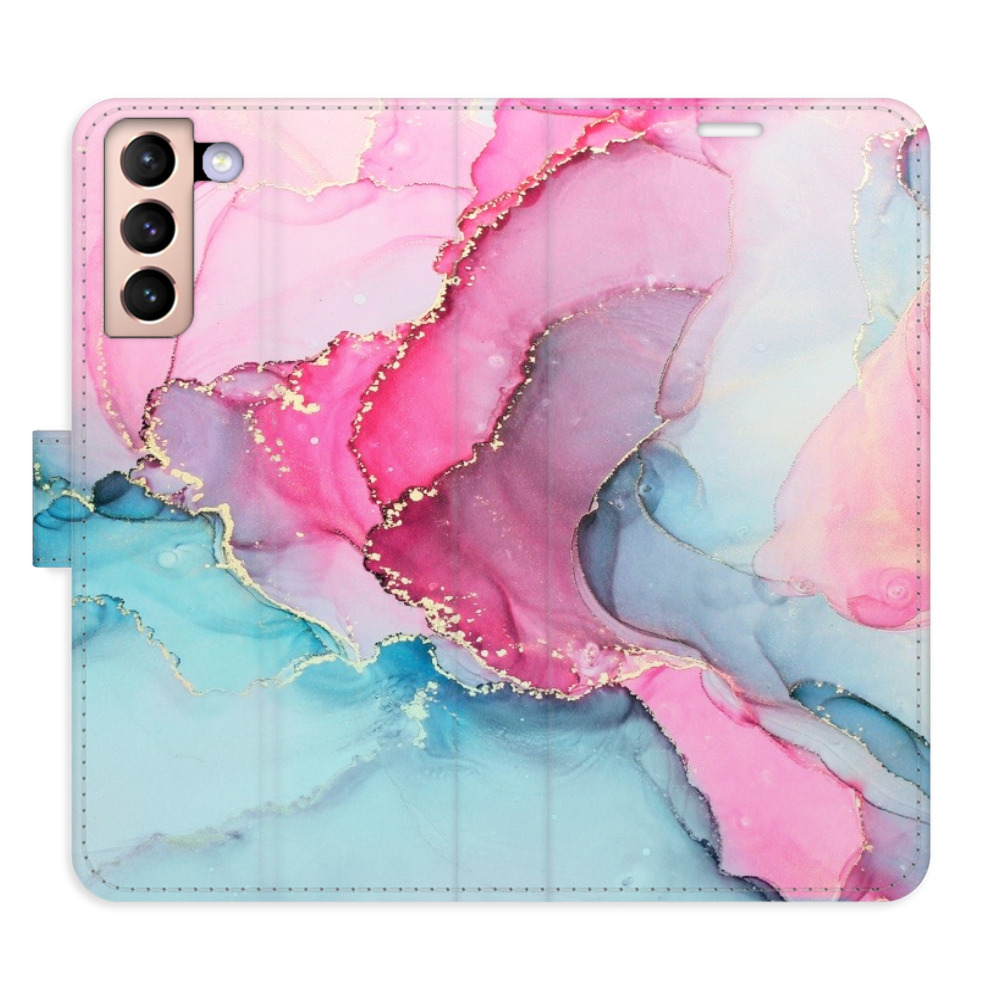 Flipové puzdro iSaprio - PinkBlue Marble - Samsung Galaxy S21