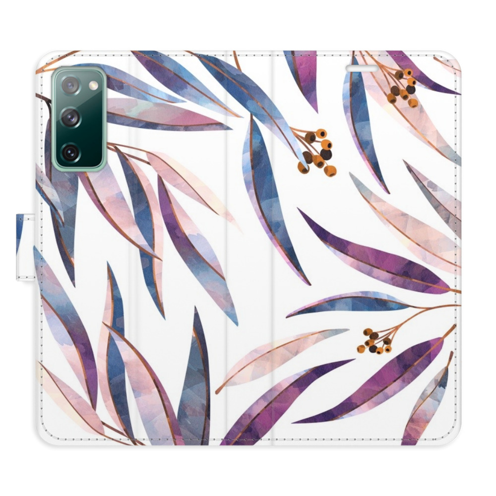 Flipové puzdro iSaprio - Ornamental Leaves - Samsung Galaxy S20 FE