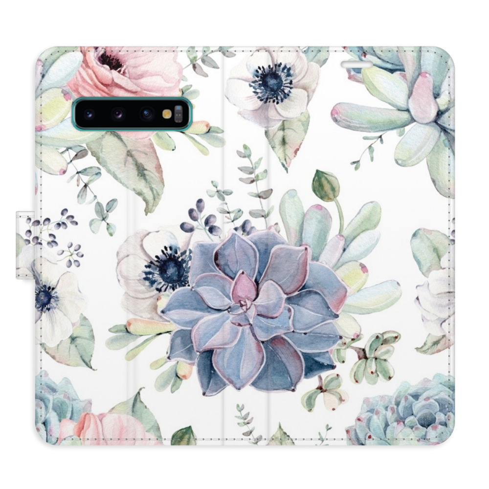 Flipové puzdro iSaprio - Succulents - Samsung Galaxy S10