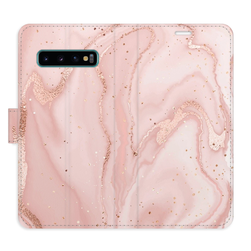 Flipové puzdro iSaprio - RoseGold Marble - Samsung Galaxy S10