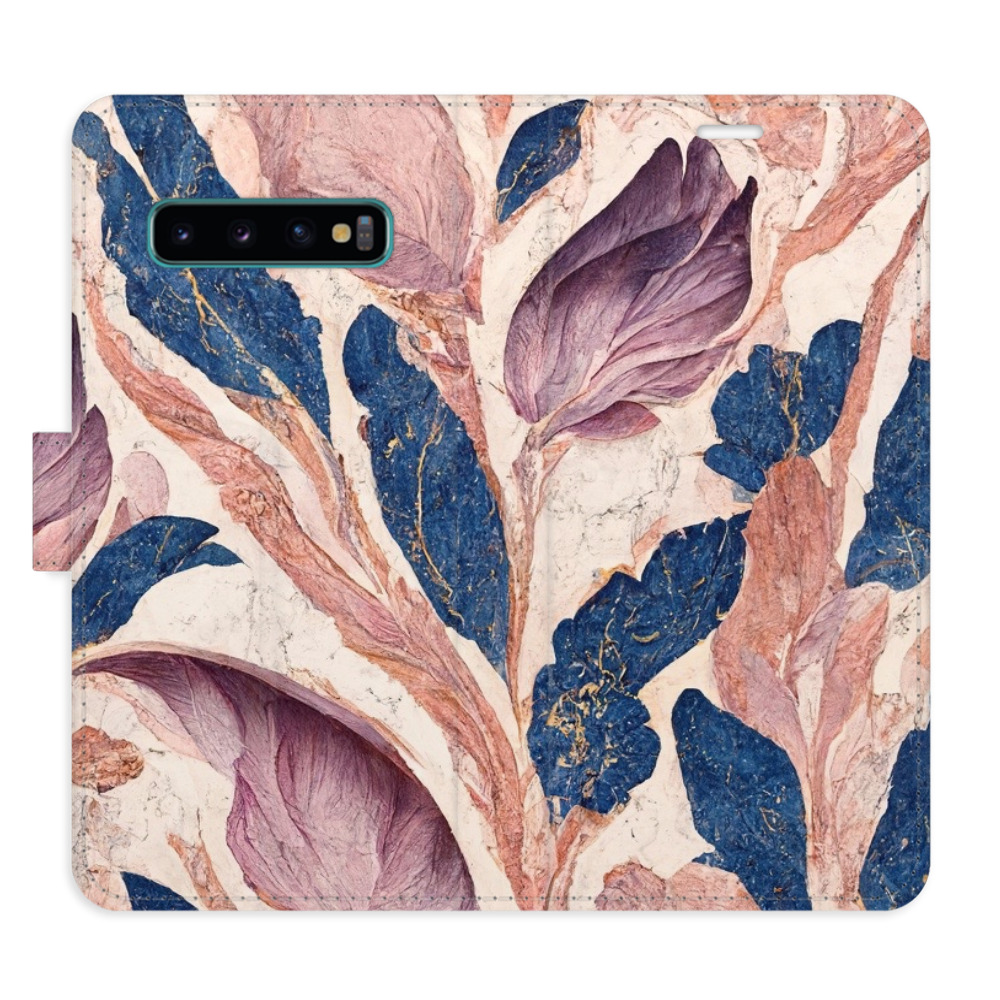 Flipové puzdro iSaprio - Old Leaves 02 - Samsung Galaxy S10