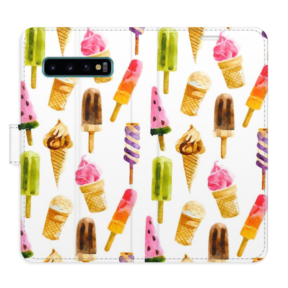 Flipové puzdro iSaprio - Ice Cream Pattern - Samsung Galaxy S10