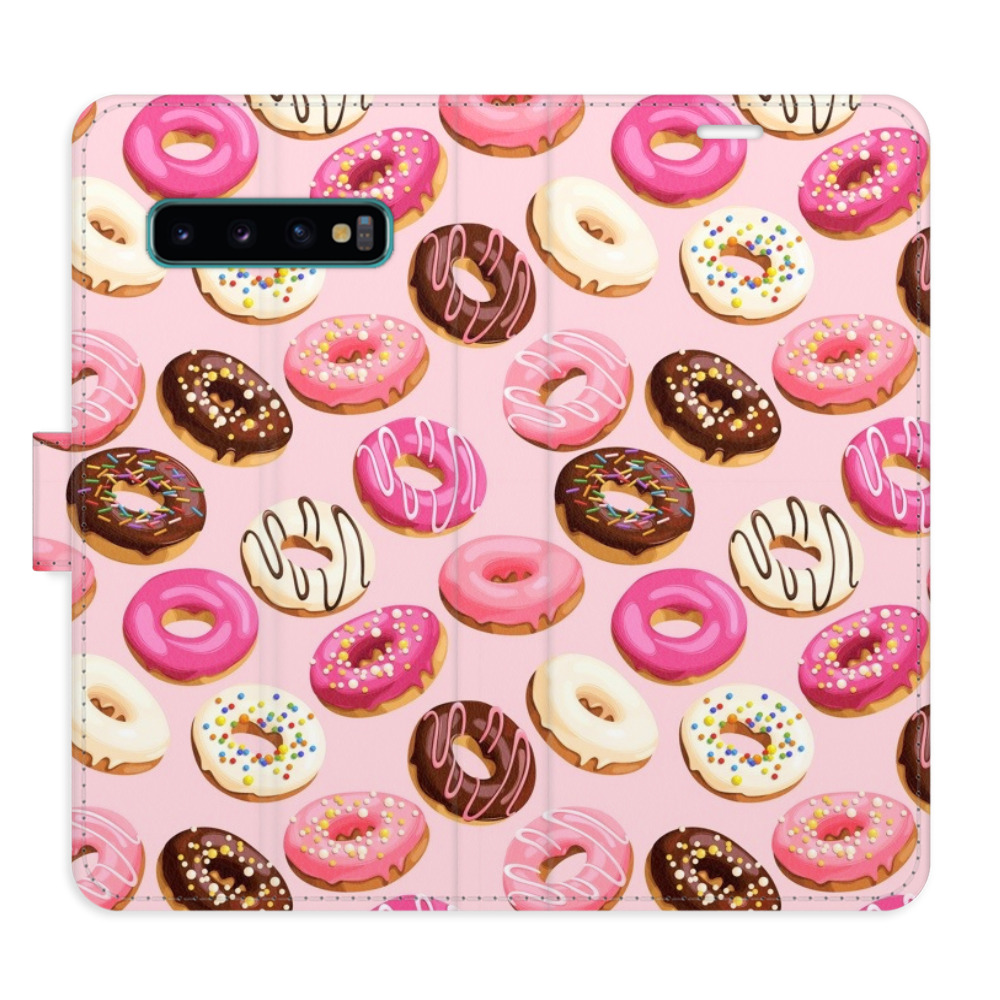 Flipové puzdro iSaprio - Donuts Pattern 03 - Samsung Galaxy S10
