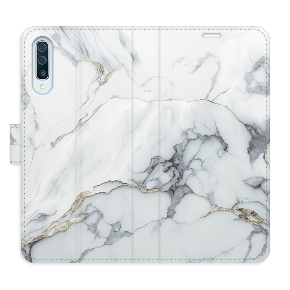 Flipové puzdro iSaprio - SilverMarble 15 - Samsung Galaxy A50