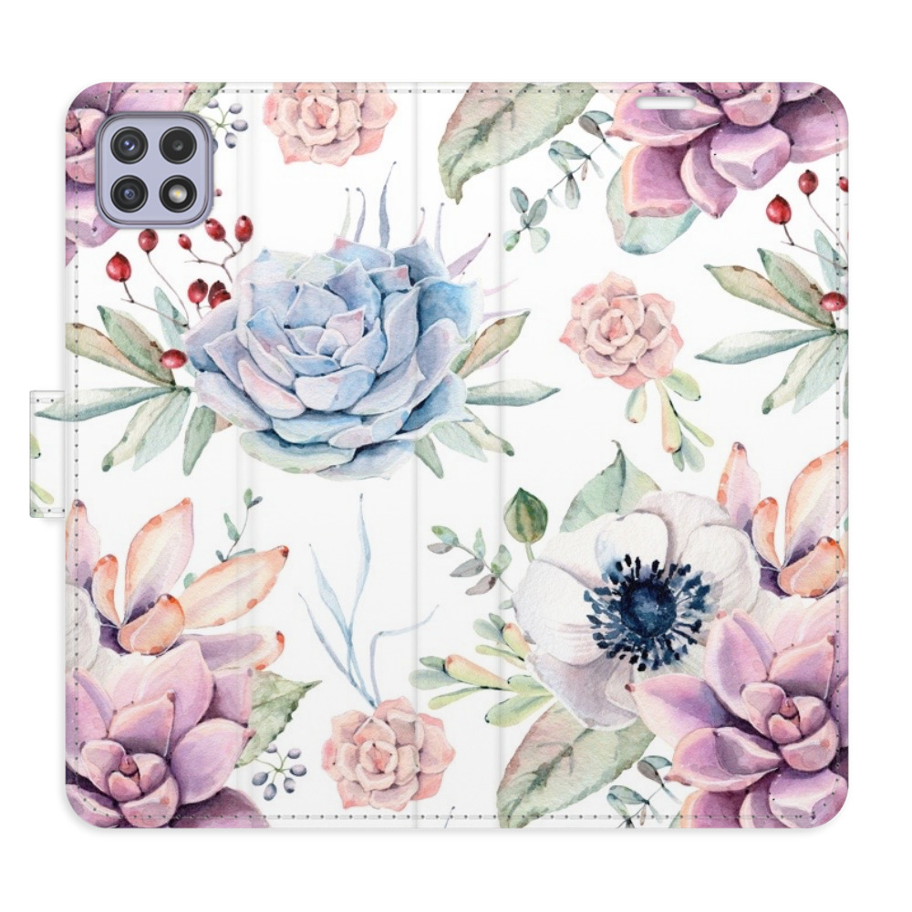Flipové puzdro iSaprio - Succulents Pattern - Samsung Galaxy A22 5G