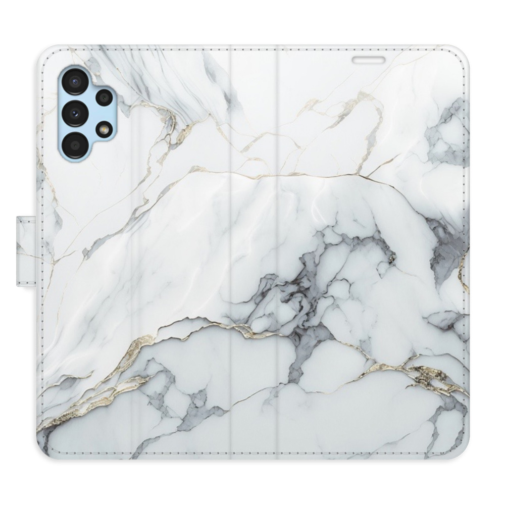 Flipové puzdro iSaprio - SilverMarble 15 - Samsung Galaxy A13 / A13 5G
