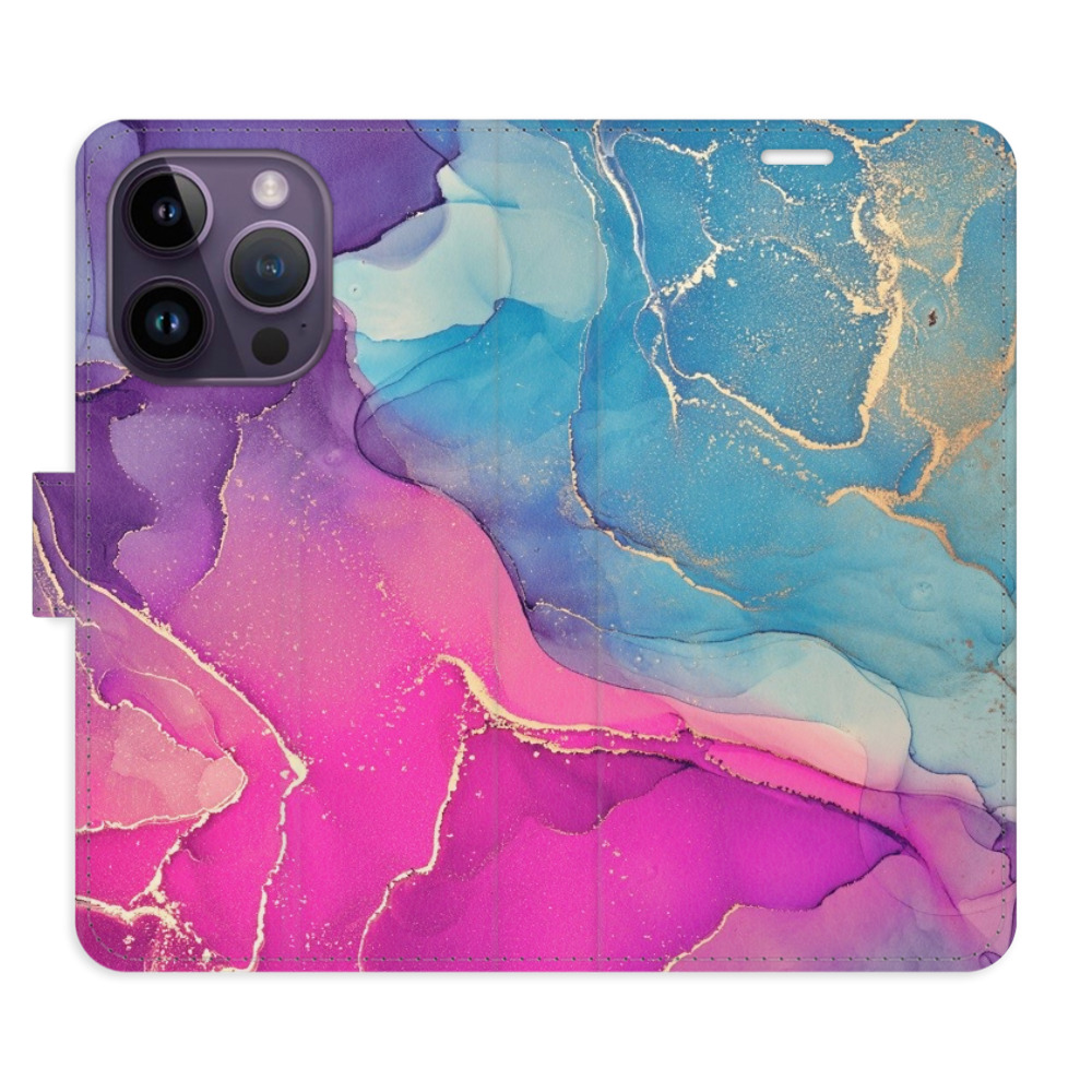 Flipové puzdro iSaprio - Colour Marble 02 - iPhone 14 Pro