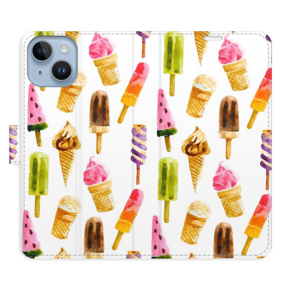 Flipové puzdro iSaprio - Ice Cream Pattern - iPhone 14