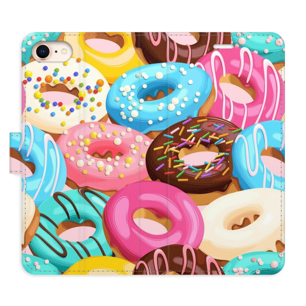 Flipové puzdro iSaprio - Donuts Pattern 02 - iPhone 7/8/SE 2020