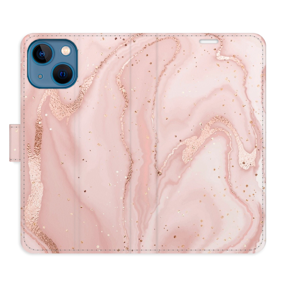 Flipové puzdro iSaprio - RoseGold Marble - iPhone 13 mini