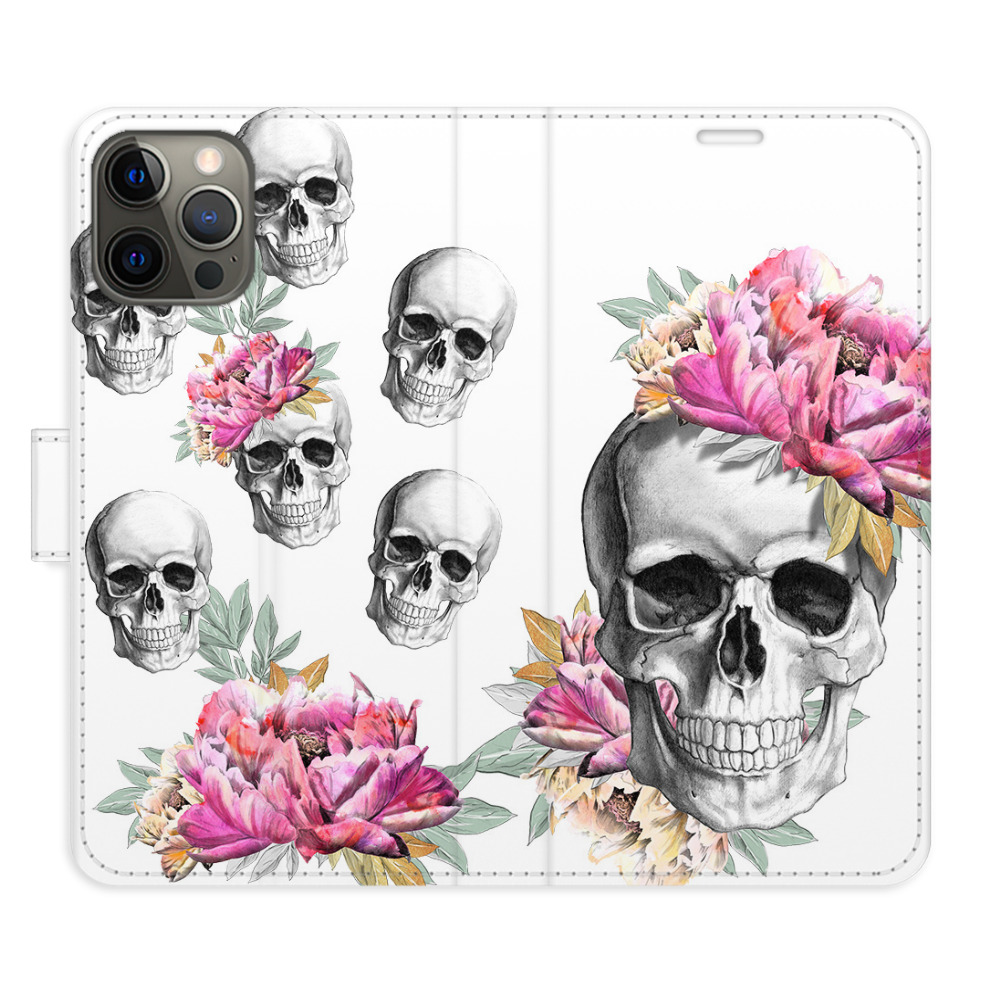 Flipové puzdro iSaprio - Crazy Skull - iPhone 12/12 Pro