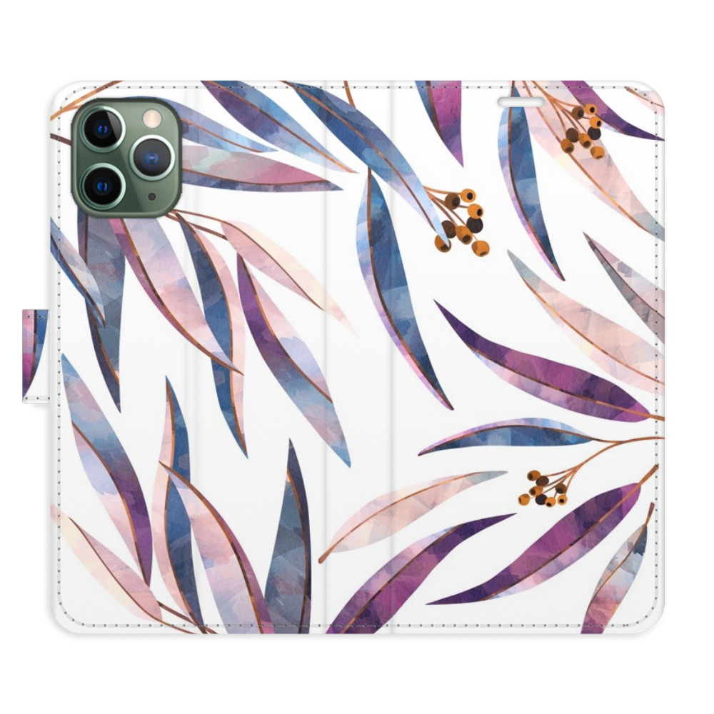 Flipové puzdro iSaprio - Ornamental Leaves - iPhone 11 Pro