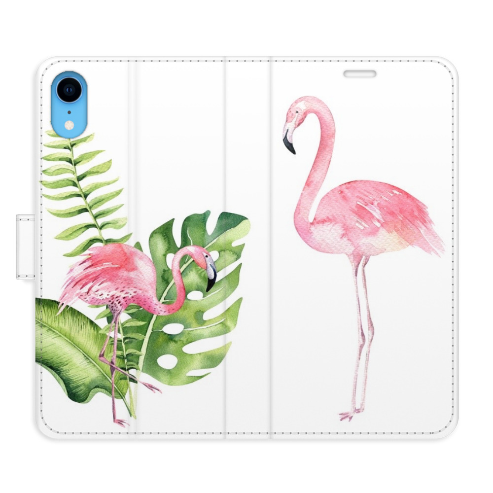 Flipové puzdro iSaprio - Flamingos - iPhone XR