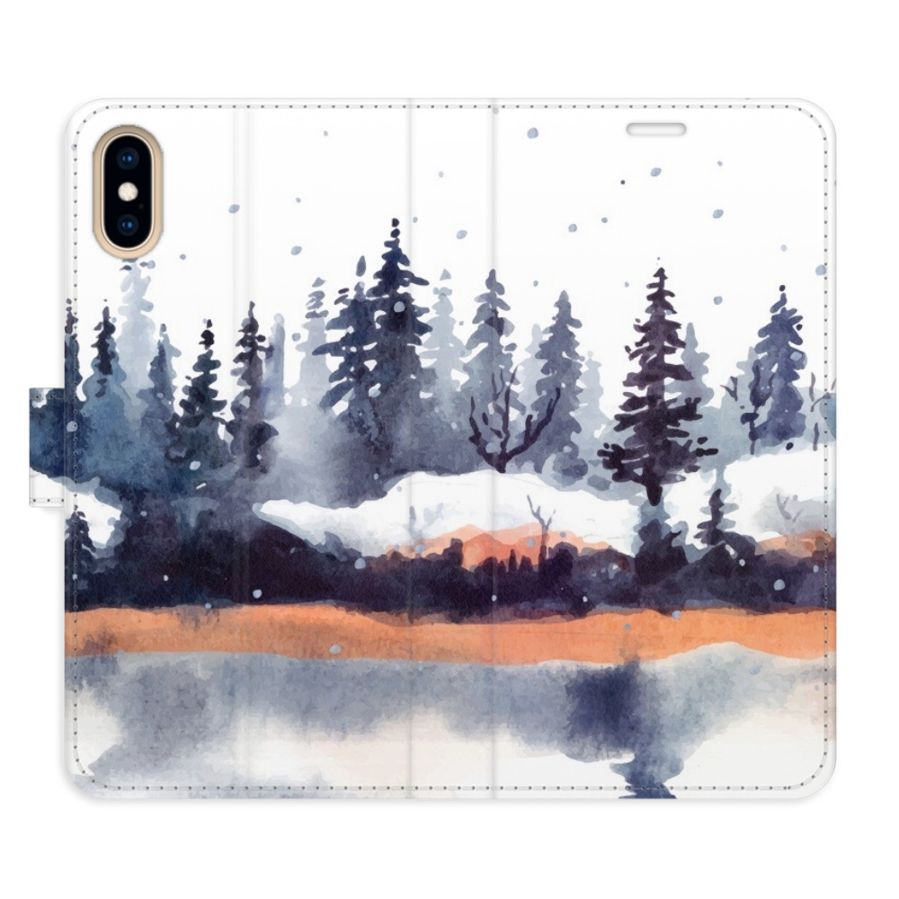 Flipové puzdro iSaprio - Winter 02 - iPhone X/XS