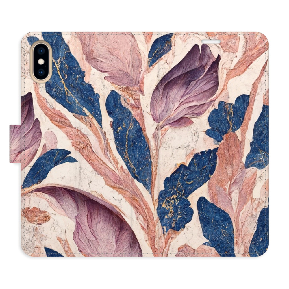 Flipové puzdro iSaprio - Old Leaves 02 - iPhone X/XS